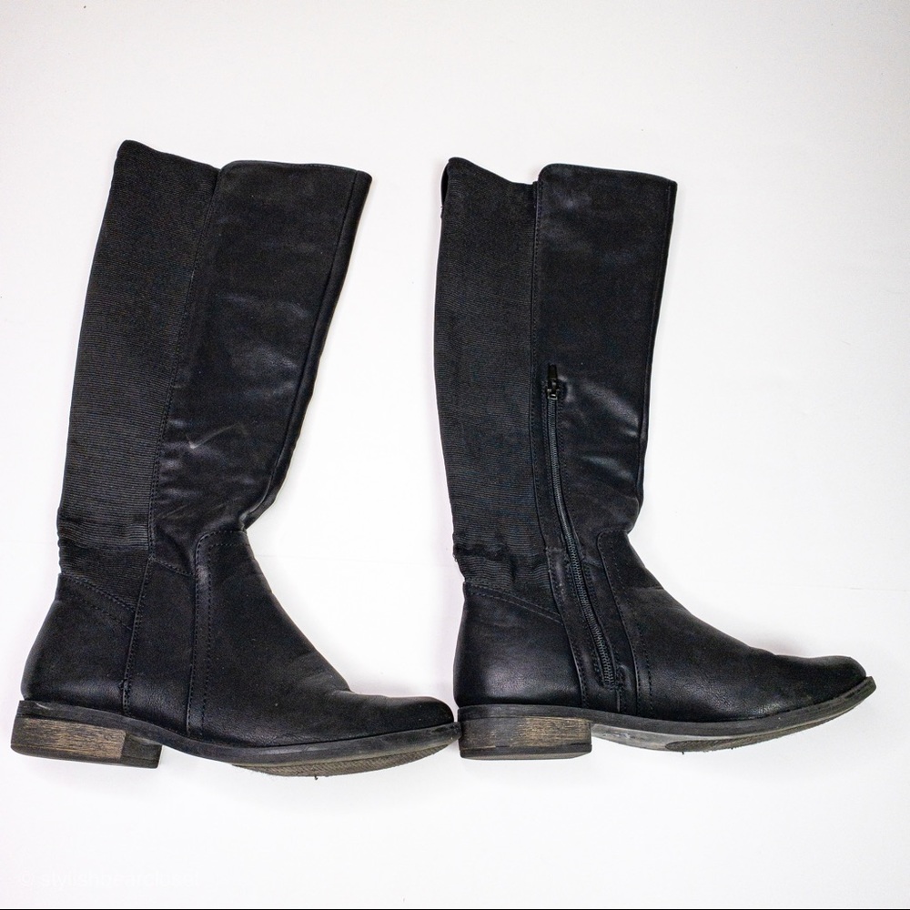 Rampage Illusion Faux Leather Knee High Boot Black - Picture 3 of 6